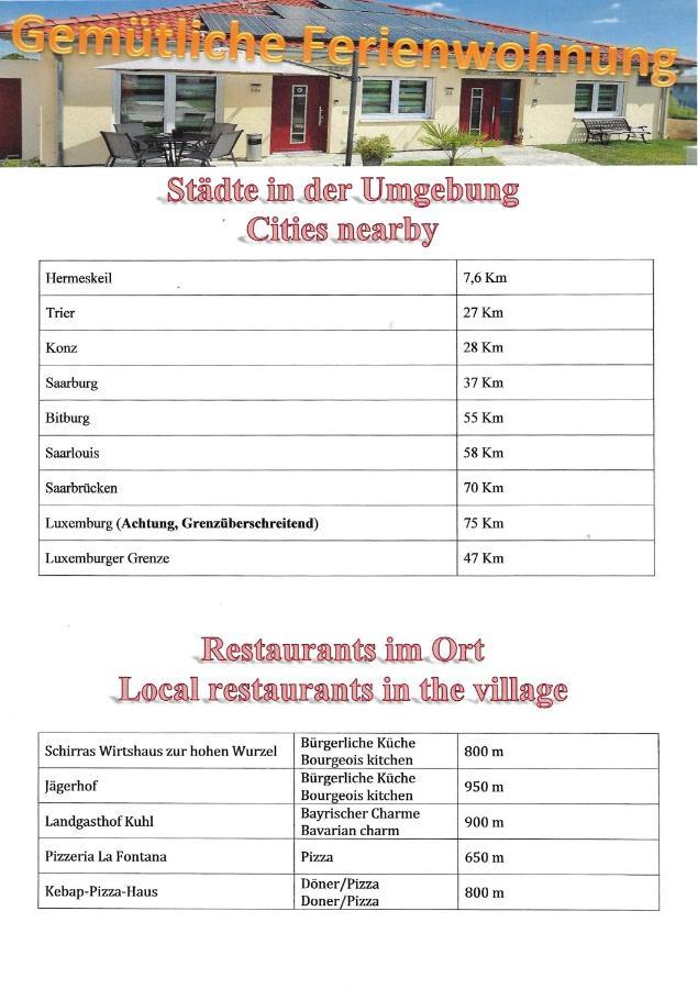 Gemütliche Ferienwohnung Reinsfeld Exterior foto